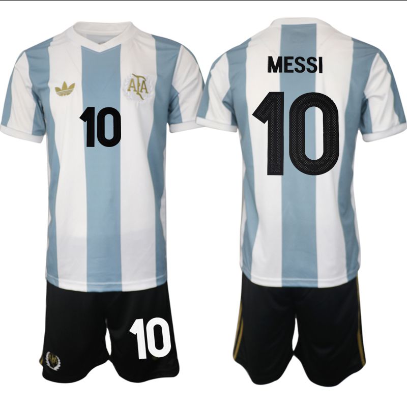 Men 2025-2026 Season Argentina adidas Originals 50th Anniversary Blue #10 Soccer Jersey->customized soccer jersey->Custom Jersey